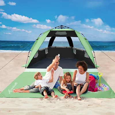 Pop Up Camping Tent Beach Outdoor Family Tents Portable 4-6 Person Beach Tent • $71.99