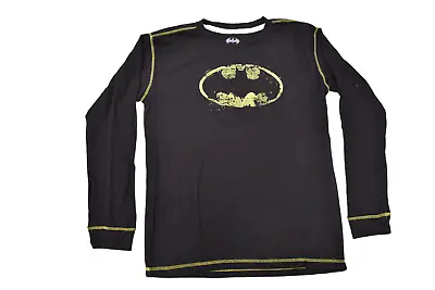 Batman Mens Long Sleeve Thermal Distressed Print Logo Shirt New XL • $9.99
