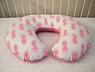 Baby Infant Nursing Feeding Pillow Cover - Elephants Mermaids Pink Pineapples • $55