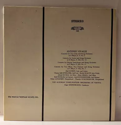 A68 Vivaldi Concerto For Two Lutes & String Orchestra 1965 MHS 588 - Classical • $7