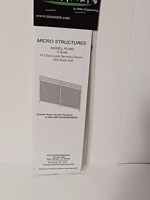 Micro Structures Chain Link Security Fence Kit - Z Scale - Brand New • $22