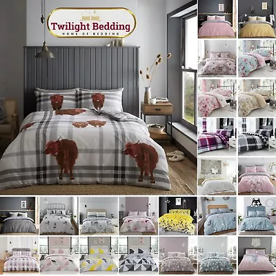 £16.92 • Buy King Size Duvet Cover Pillowcase Polycotton Reversible Quilt Bedding Sets