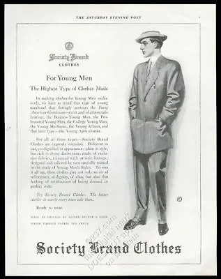 1910 Society Brand Clothes Men's Suit Fashion Vintage Print Ad • $29.97