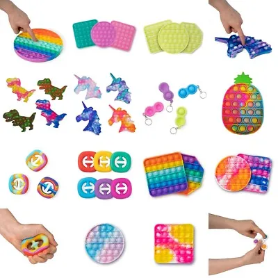 £3.50 • Buy Fidget Toys Push It Bubble Pop Poppers Snappers Sensory For Autism Pocket Money