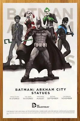 $14.99 • Buy 2013 DC Batman Arkham City Statues Print Ad/Poster Harley Quinn PS3 Xbox 360 Art
