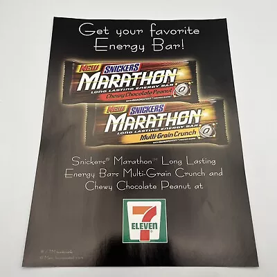 Snickers Marathon Candy Bar 7 Eleven 2004 Print Ad 8 X11  Snack Chocolate Mars • $8.30