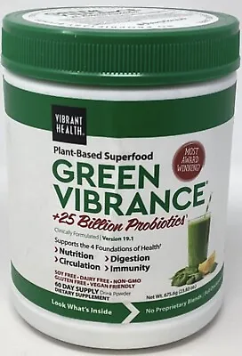 $80.95 • Buy Green Vibrance Powder, Family Size Vibrant Health 23.83 Oz Powder 9/23 READ