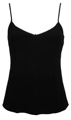 De-branded Marks & Spencer V-Neck Slinky Camisole Vest Adjustable Straps UK20 • £3.99