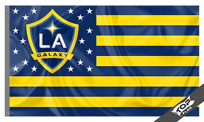 La Galaxy Flag Banner 3X5 Ft Los Angeles Usmnt Bandera Mls Soccer • $14.99