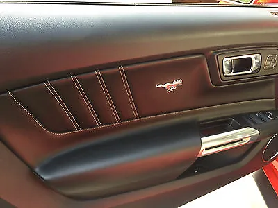 Ford Mustang Interior Door Panel Pony Emblem Set Pair Chrome 2015-2022 05-09 • $19.99