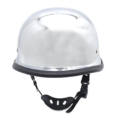  Helmet L Size Silver DOT Motorcycle German Half Face Biker Street Chopper Cruis • $54.95