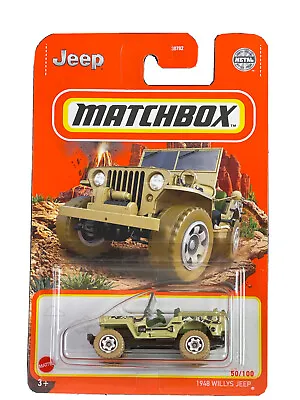 Matchbox 2022 MBX Team Jeep 50/100 Tan 1948 Willys Jeep Snake Print Accents • $1.56