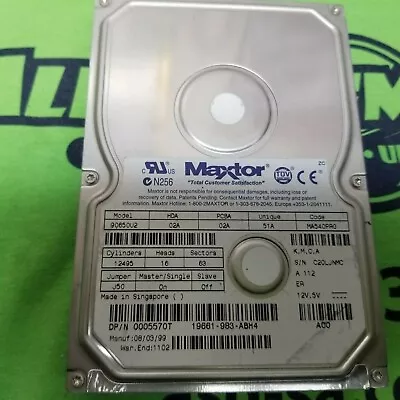 MAXTOR DiamondMax 6800 6.5 GBInternal5400 RPM 90650U2 Hard Drive HDD • $27.99