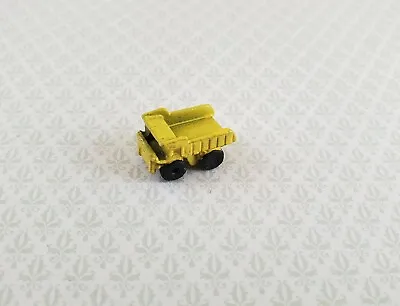 Dollhouse Miniature Dump Truck Toy Yellow & Black Metal 1:12 Scale • $5.75