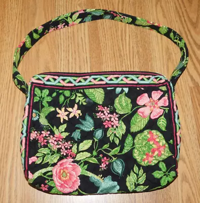 Vera Bradley Botanica Purse Handbag Tote Black Pink Blue Green Floral • $12.99