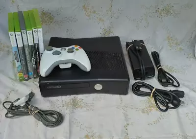 Microsoft Xbox 360 S Slim 4GB Console 20GB HDD Bundle + 1 Controller + 6 Games • $117