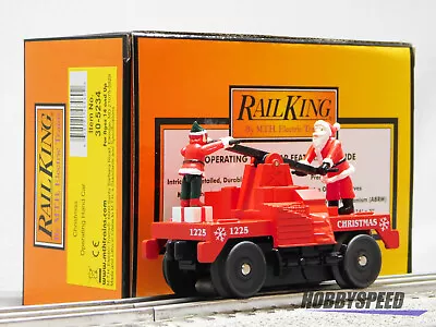 MTH RAILKING CHRISTMAS OPERATING HAND CAR Santa Elf Elves Holiday 30-5234 NEW • $88.84