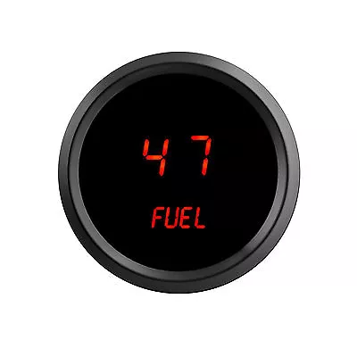 2 1/16  Universal Digital Fuel Gauge Red LEDs Black Bezel Lifetime Warranty • $41.09