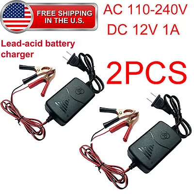 2x Car Battery Charger Maintainer 12V Trickle RV For Truck Motorcycle ATV Auto • $9.88