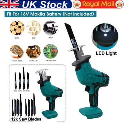 Electric Cordless Reciprocating Saw Saber Cutting Saw Kit For Makita 18V Battery • £23