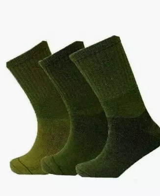 Mens Army Military Socks 3 Pairs Army Thermal Hiking Boots Walking Combat  6-11 • £5.85