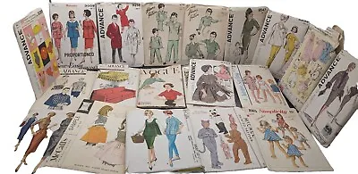 Lot 20 Vintage Clothing Patterns As Is Vogue Simplicity Advance McCalls~ • $29.99