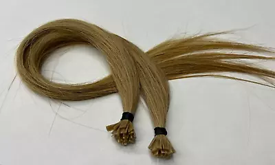 Hair Extensions Human Hair Ash Blonde 20 Inch 50 Pcs. Keratin Tip 38 Gr • $68