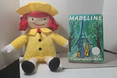 MADELINE 12  PLUSH DOLL  Yellow Coat Kohl's Cares With Book From Viking • $15