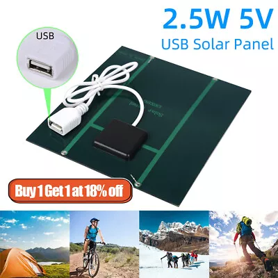 £7.31 • Buy Portable Solar Panel Power USB Maintainer Outdoor For Battery Cell Phone Charger
