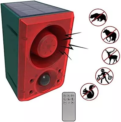 Solar Motion Sensor Alarm Emits Loud Dog Barking & Gunshot Sounds Up To 130db • $27.04