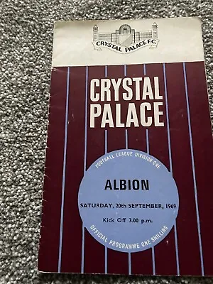 Crystal Palace V West Brom  Football Programme 20/09/69 • £0.80
