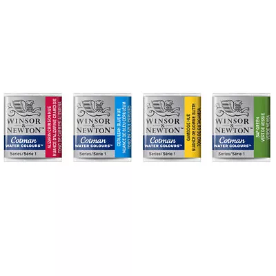 £3.50 • Buy Winsor & Newton Cotman Watercolour Paint 48 Available Half Pan Colours