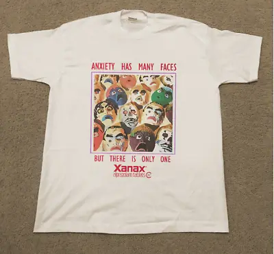 $19.99 • Buy Anxiety Has Many Faces Xanax T-Shirt