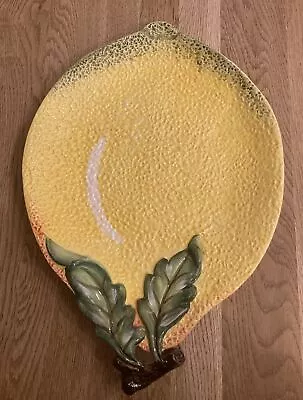 Laura Ashley Large Lemon Platter  - Hand Painted Textured • £18