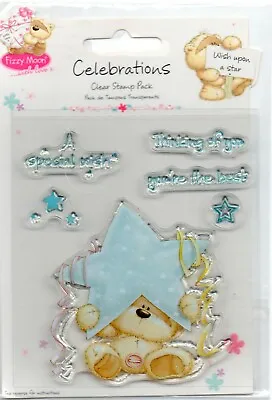 £2.50 • Buy Clear Stamp Card Making - FIZZY MOON - WISH UPON A STAR - CELEBRATIONS
