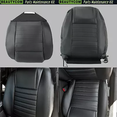 For 2005-2009 Ford Mustang GT Converible Driver Bottom-Top Black Seat Cover Set • $90.97