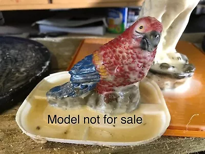 Budgie Parrot Bird LATEX RUBBER MOULD CEMENT CONCRETE PLASTER  ARTS &  CRAFTS • £1.20