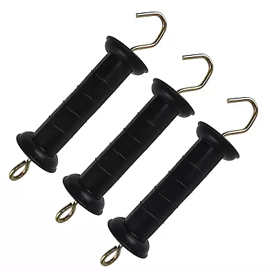 Electric Fence Gate Handle With Spring Plastic Gate Handle Insulators Black 3 • $15.93