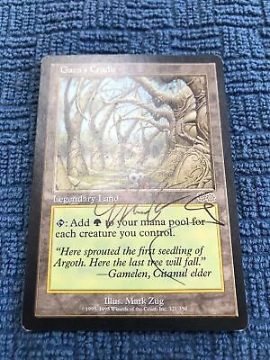 Gaeas Cradle Urza’s Saga NM Signed By Artist Mark Zug Vintage • $800