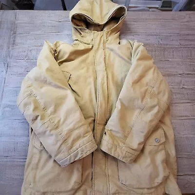 Ecko Unltd Function Heavy Parka Coat Mens 3XL Tan Jacket Y2K Vintage Hooded • $59.95