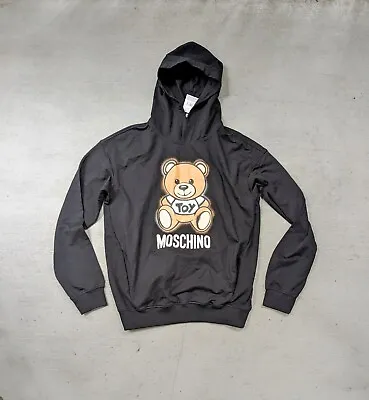 Moschino Hoody Black Teddy Bear Cotton Men's Size Small Sweatshirt Teen Toy • $150