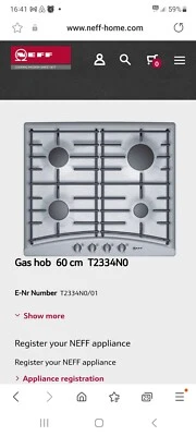 £29.99 • Buy NEW Neff  Stainless Steel Hob . No Knobs, Pan Supports Or Burners. See Pics