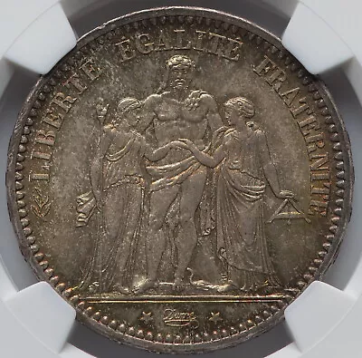 France Republic 5 Francs 1873-A Graded NGC MS-65 Paris Mint Super Nice Piece! • $435