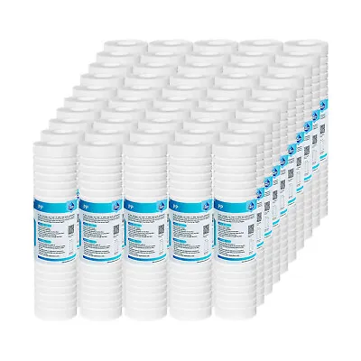 50Pack 0.5/1/5 Micron 10x2.5  Grooved Sediment Water Filter Replacement Purifier • $92.48