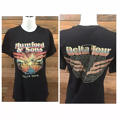 Mumford And Sons Shirt Women’s Small Delta Tour Concert Shirt Cities/Dates • $15.99