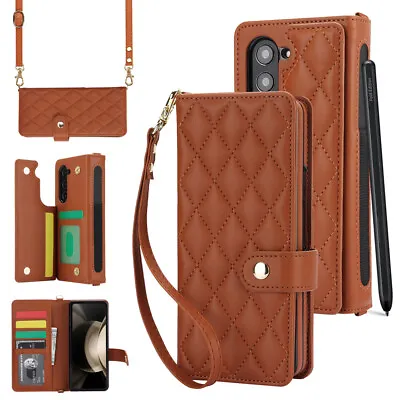 For Samsung Galaxy Z Fold5 4 3 Multifunctional Luxury Leather Wallet Phone Case • $15.57