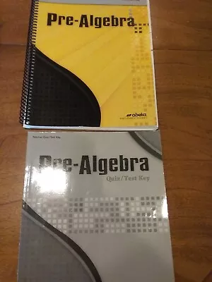 ABEKA A BEKA Pre-Algebra Solution Key & Teacher Quiz/Test Key  • $8