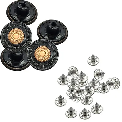Snap Fastener Hammer On Metal Buttons For Jeans Replacement Press Button Studs  • $8.77