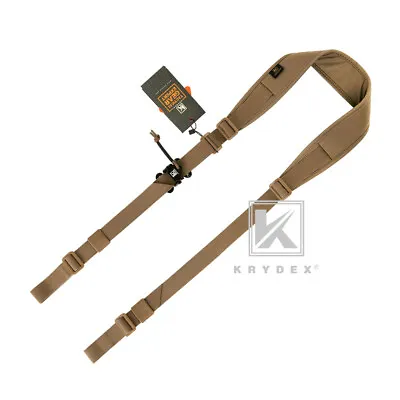 KRYDEX Tactical Sling Strap Slingster Pull Tab 2-Point Quick Adjust Coyote Brown • $17.95