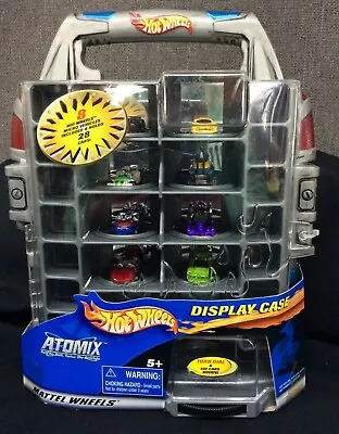 Hot Wheels ATOMIX DISPLAY CASE Holds 28 Cars Die Cast Vehicles 8 Micro~ RARE! • $50.99